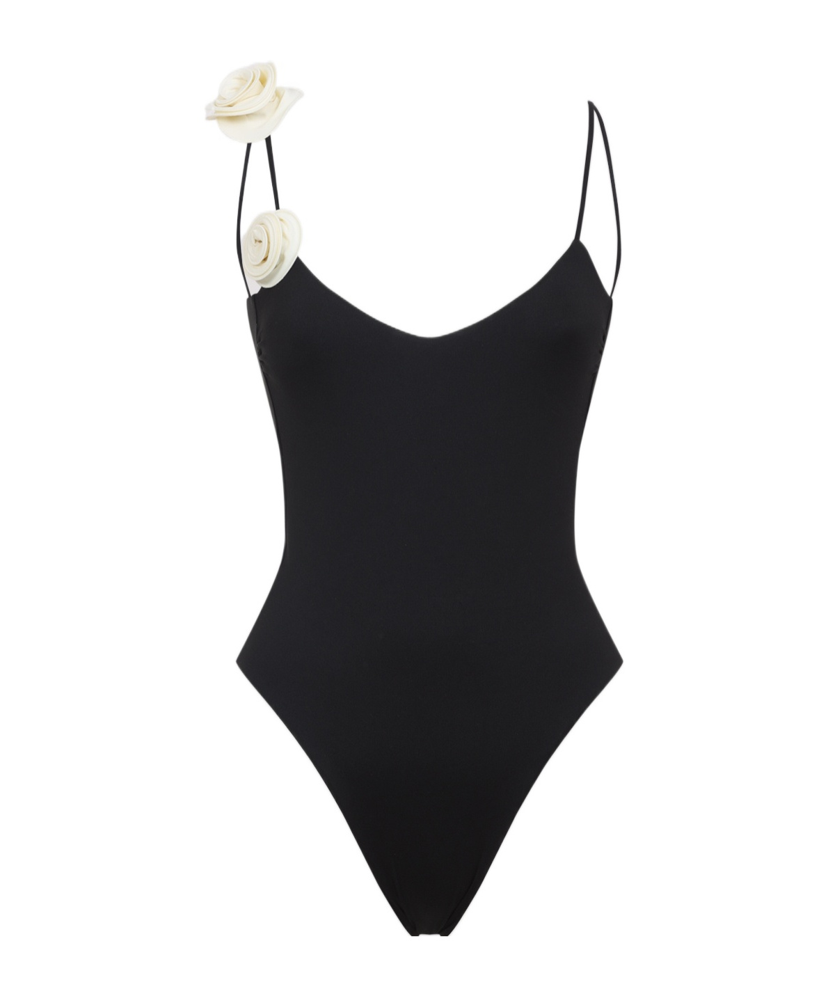 La Reveche Floral One-piece Swimsuit In Black