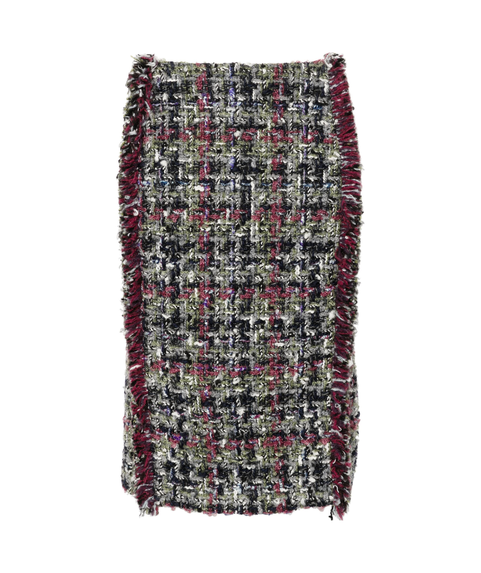 Etro Knee-length High-waisted Textured Fringe Skirt In Black