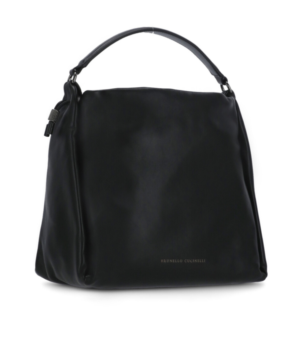 Brunello Cucinelli Drawstring Tote Bag In Black