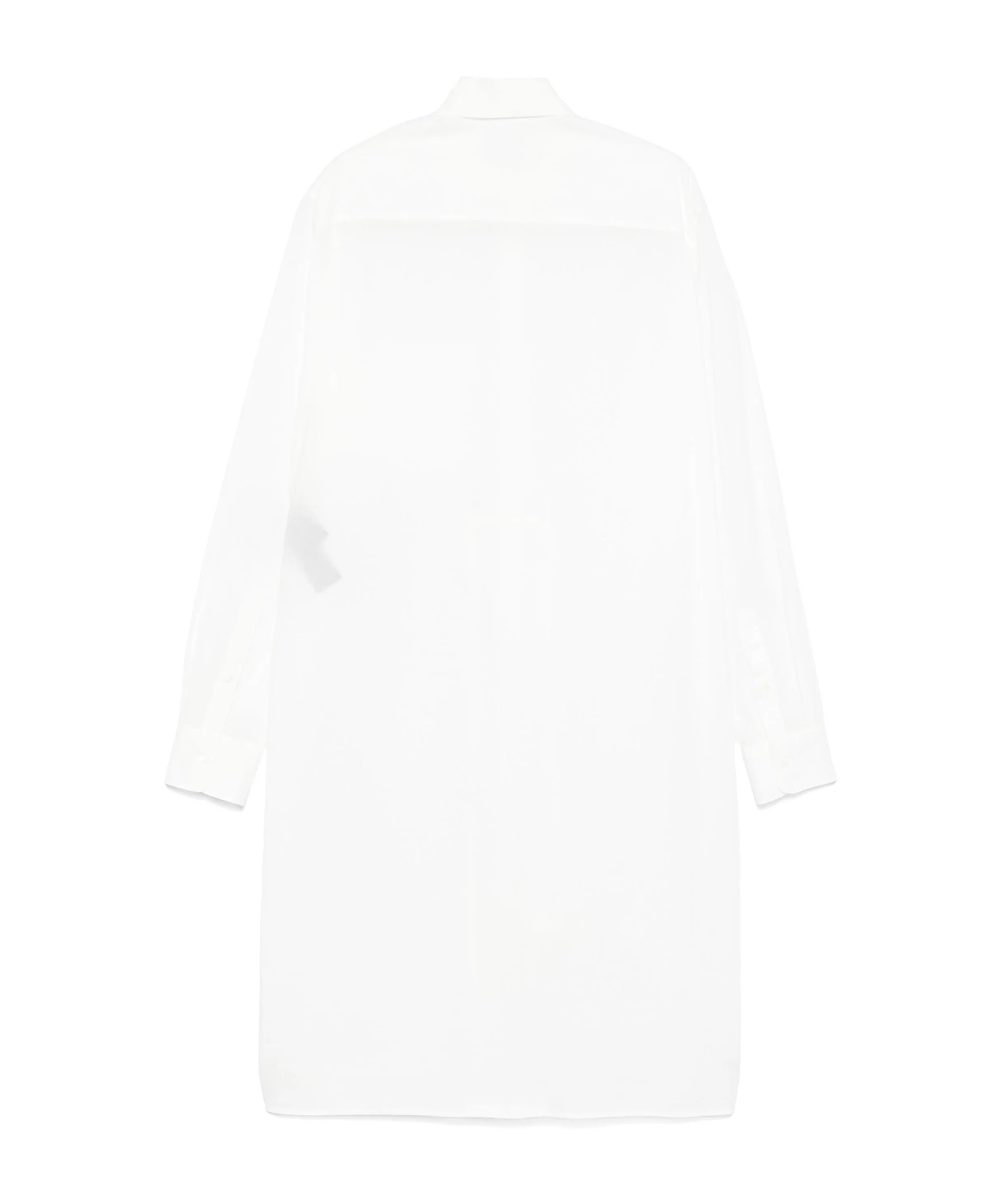 Ann Demeulemeester Gabi Long Relax Fit Shirt Draped On Back In White