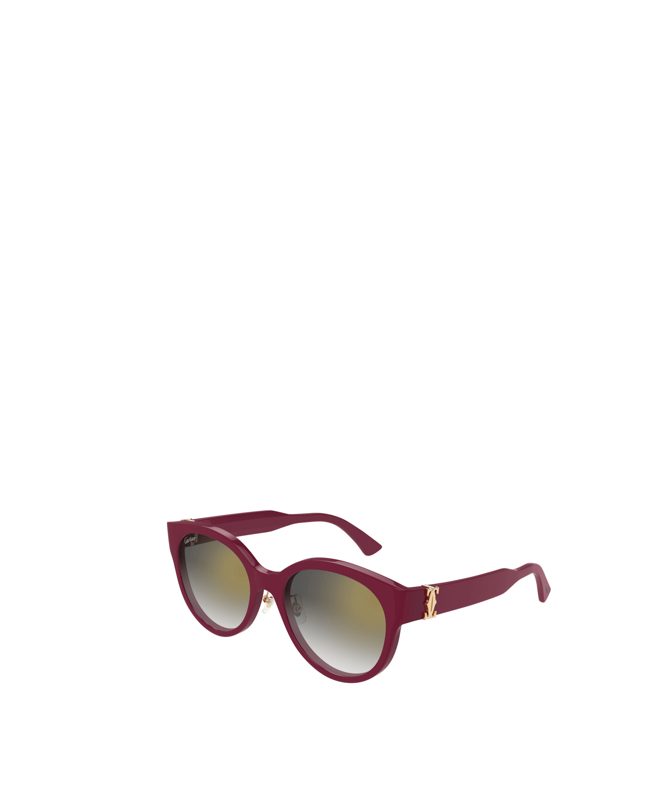 Cartier Round Frame Sunglasses In Gray