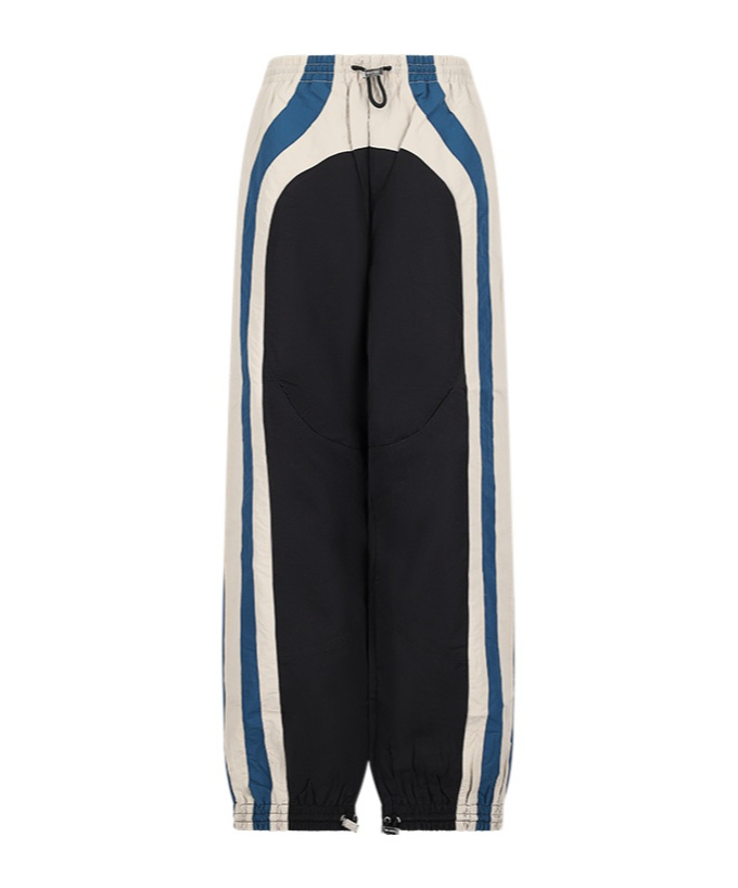 Attico Panelled Drawstring Trousers In Multi