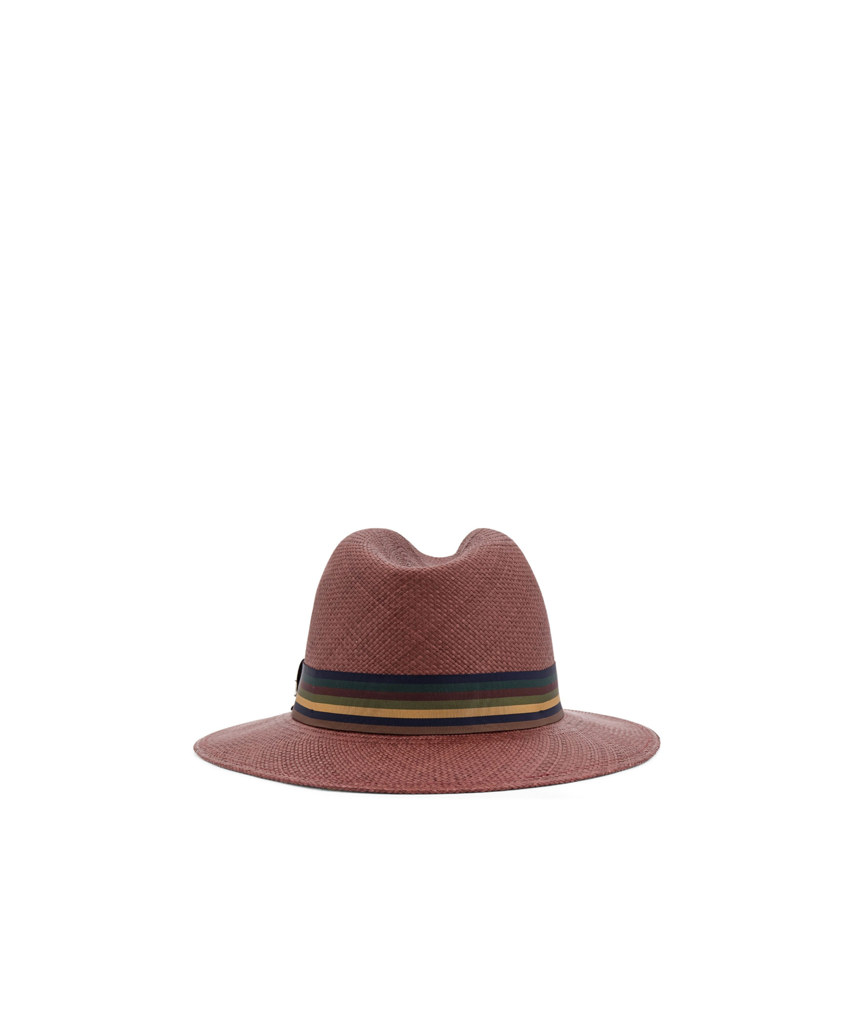 Max Mara Rodesia Straw Panama Hat In Red