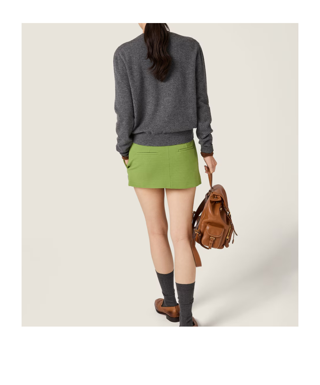 Miu Miu Cashmere Sweater In Gray