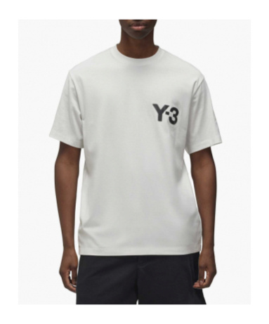 Y-3 Logo Tee In White