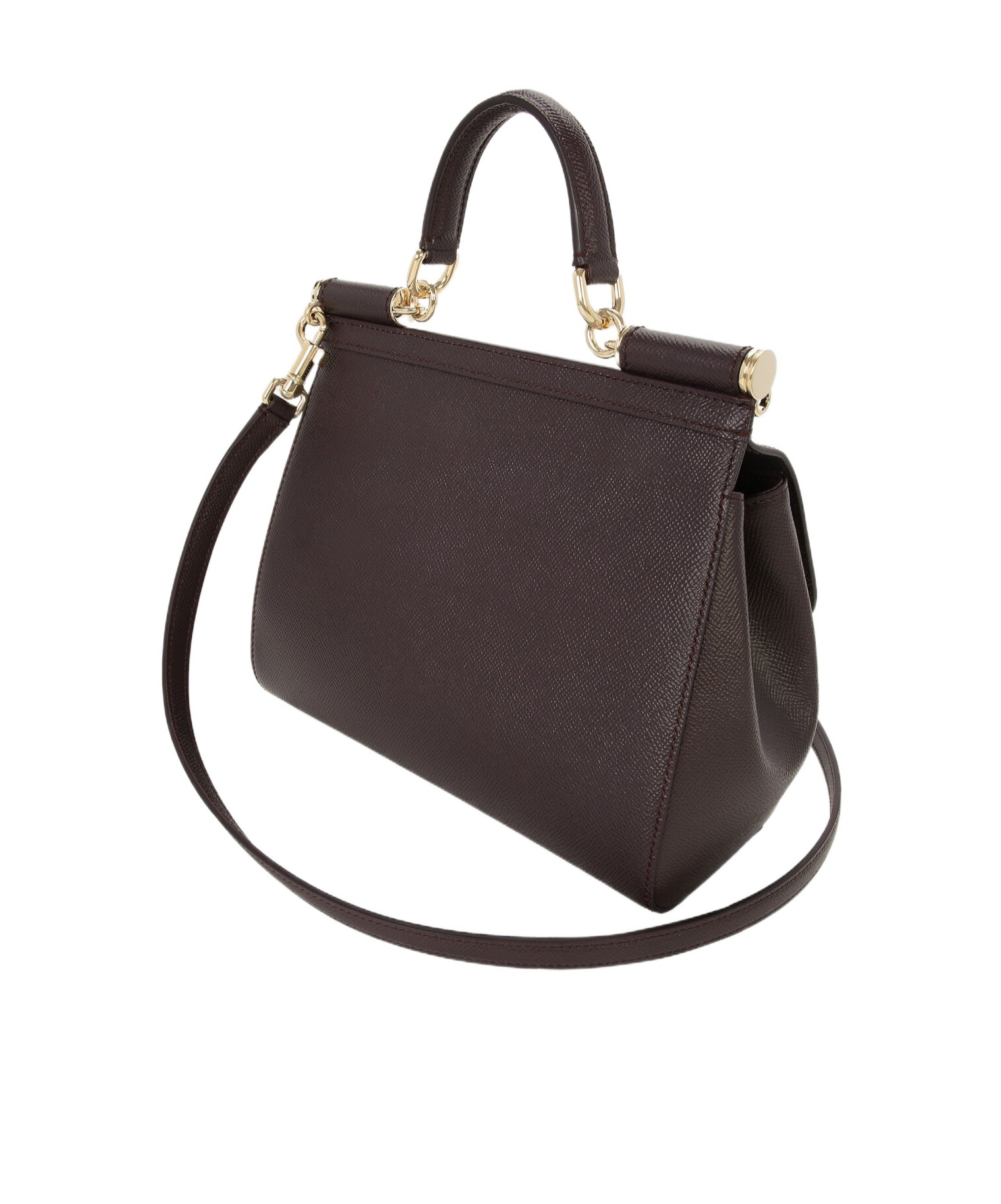 Dolce & Gabbana Women Sicily Large Leather Handbag In Brown