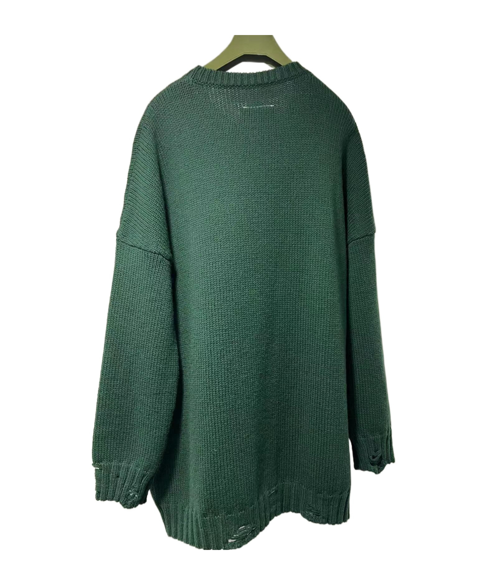 Mm6 Maison Margiela Long-sleeved Sweater In Green