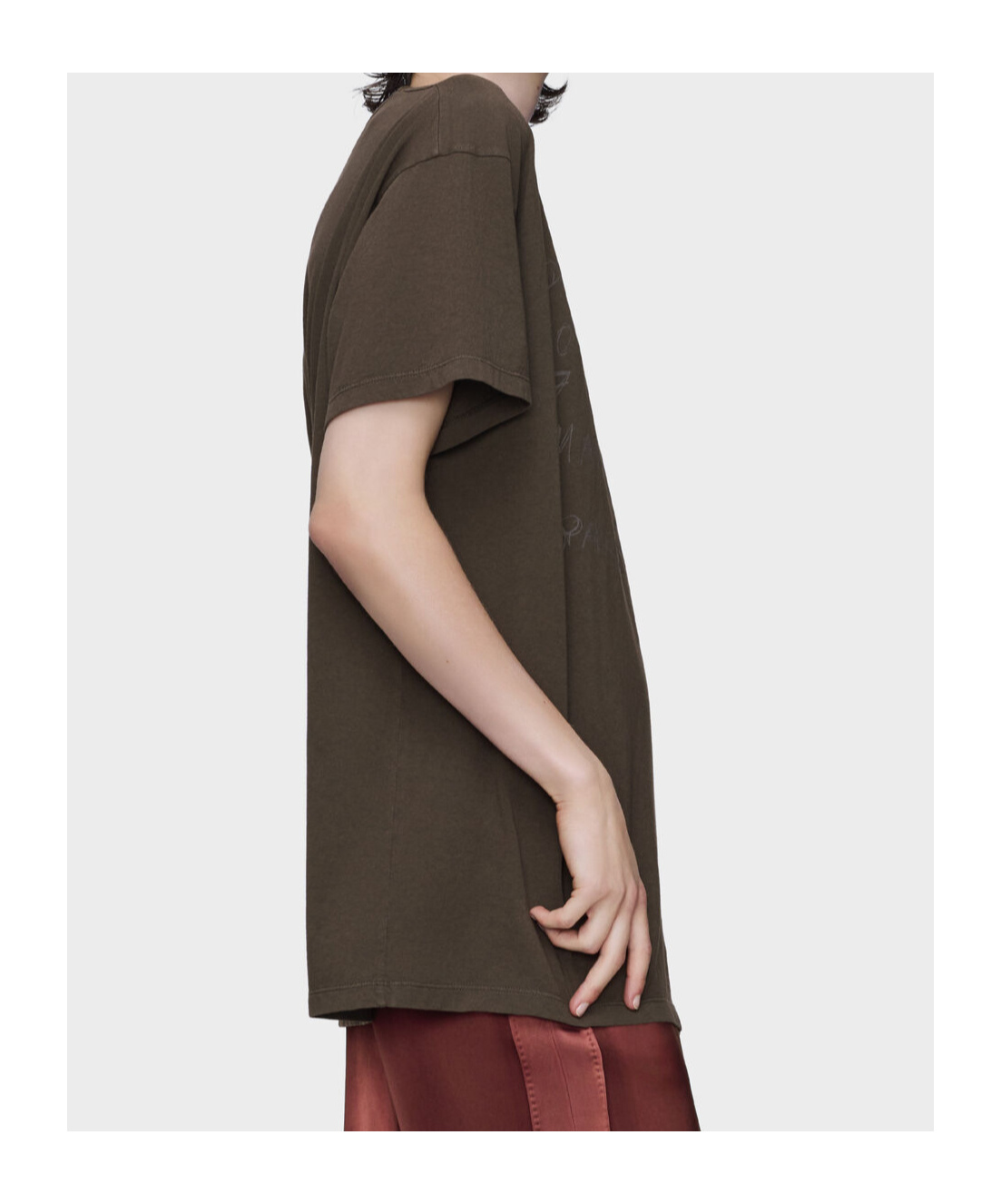 Maison Margiela Numerical Cotton T-shirt In Brown