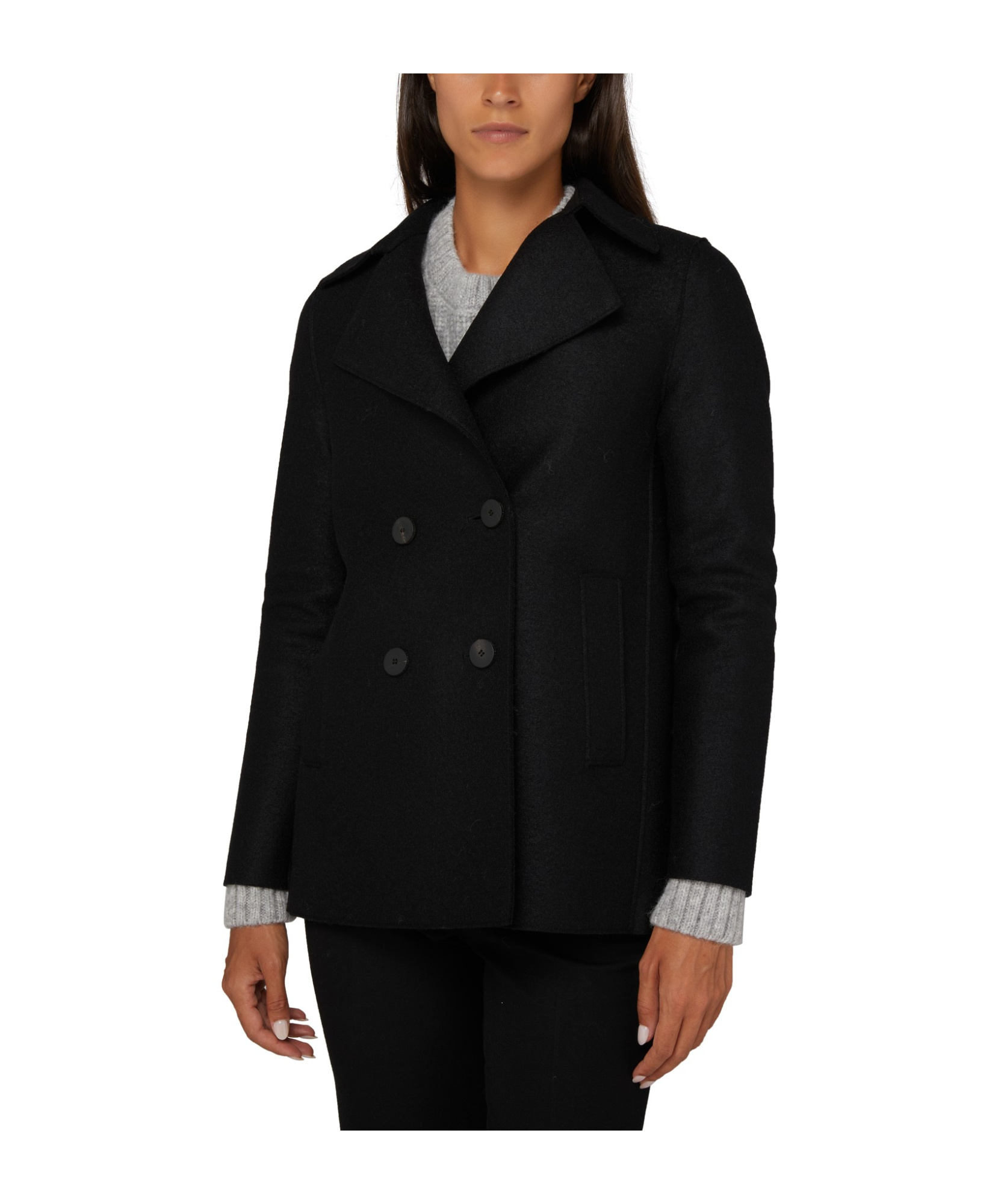 HARRIS WHARF LONDON DOUBLE-BREASTED CASUAL JACKET