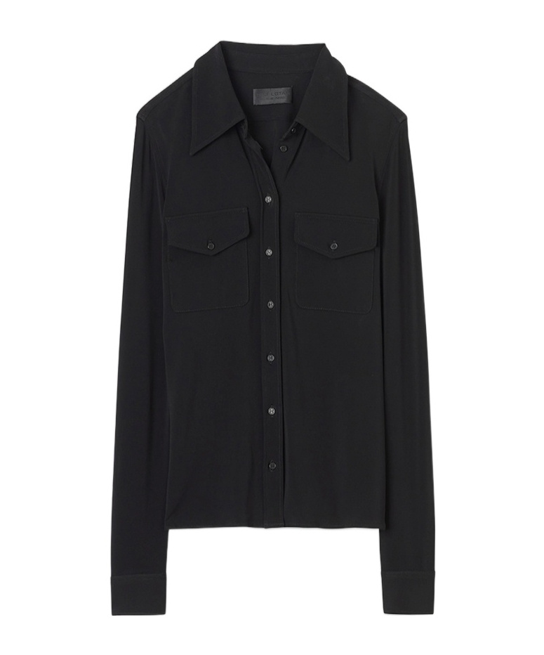 Nili Lotan Aveline Shirt In Black In Black