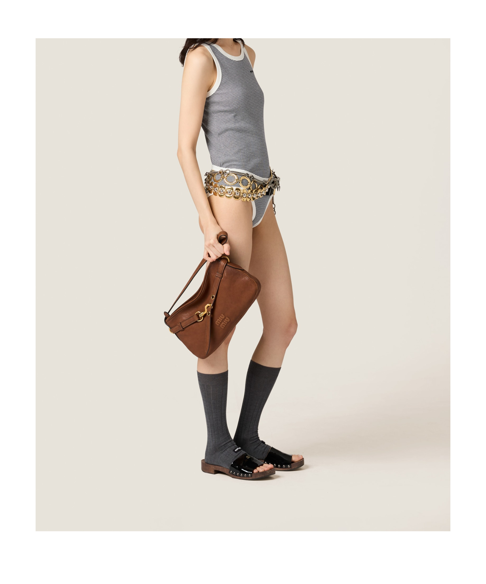 Miu Miu Medium Aventure Nappa Leather Shoulder Bag