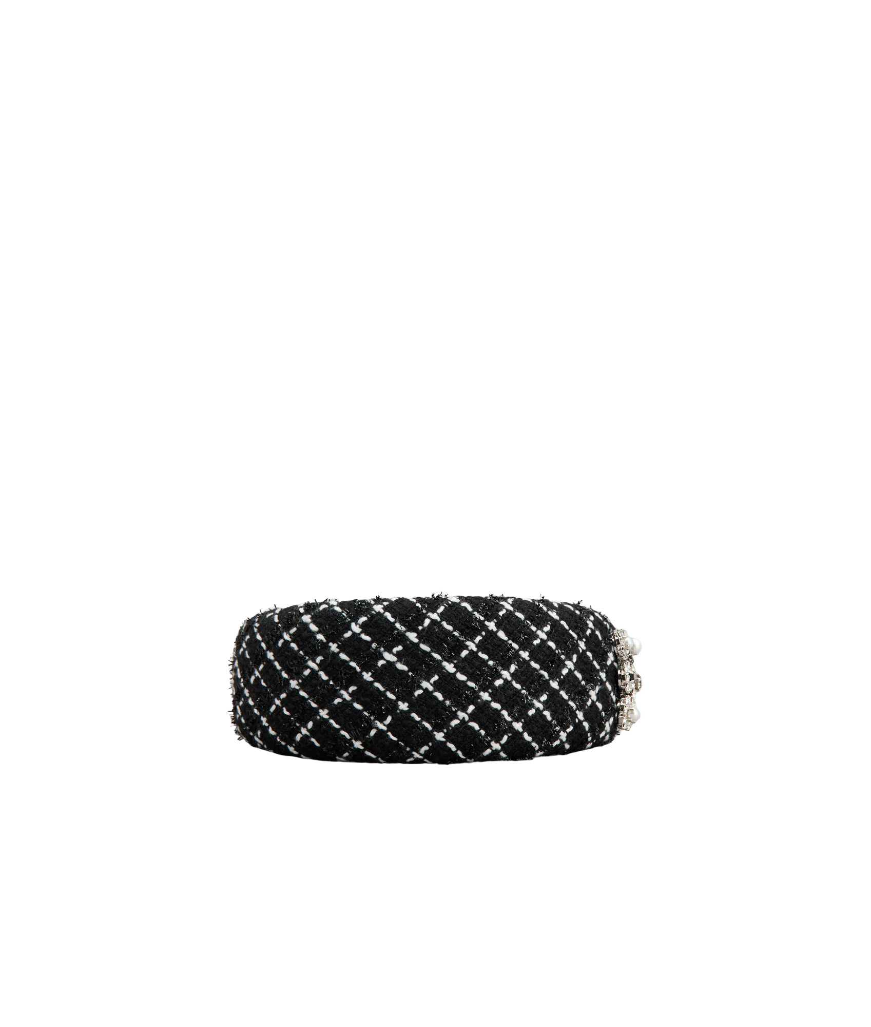 Roger Vivier Efflorensity Tartan Headband In Gray