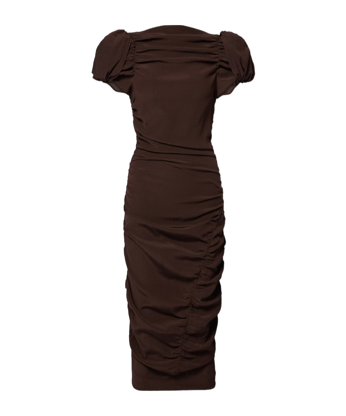 Magda Butrym Short Sleeve Dress In Brown