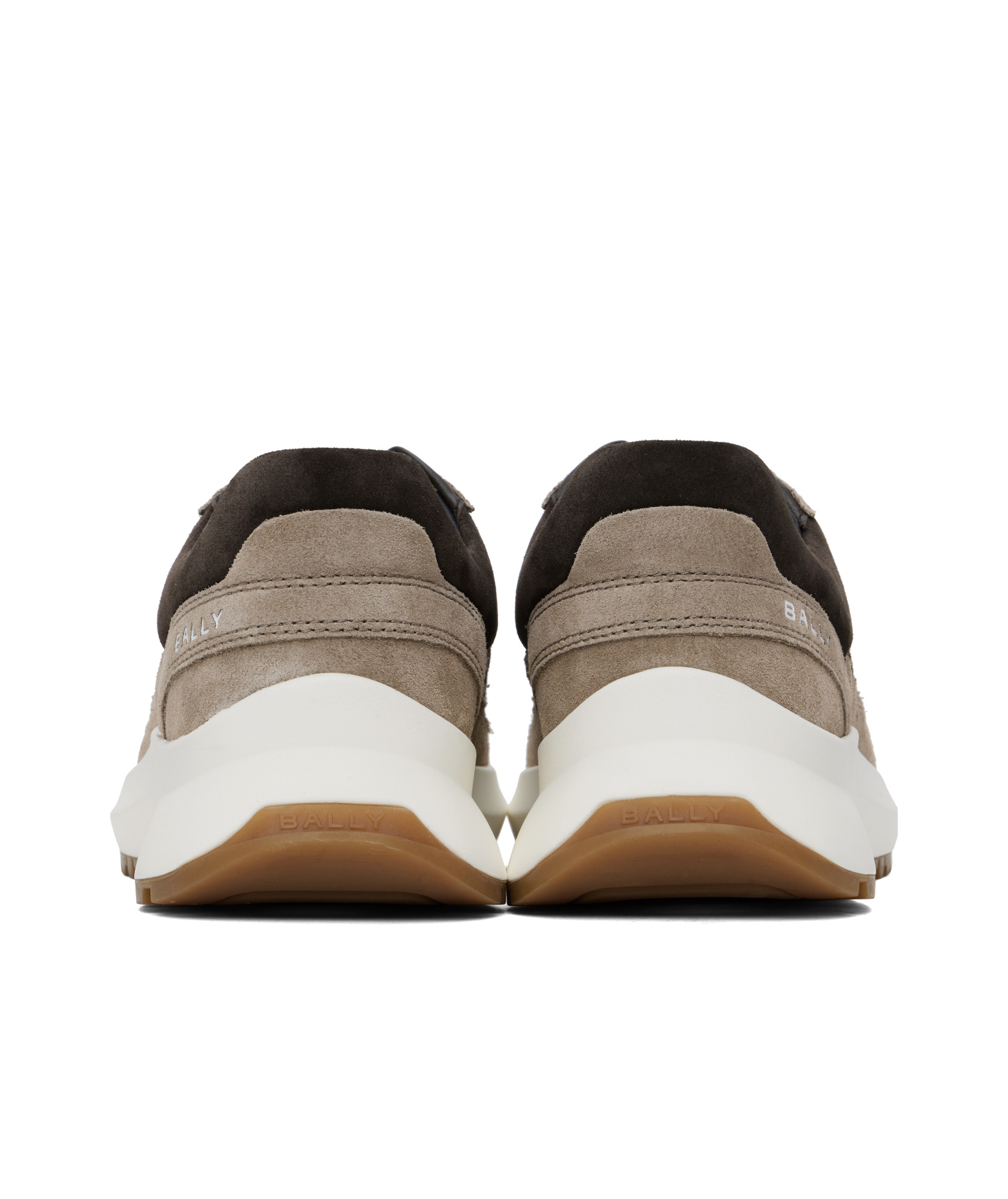 Bally Brown Outline Sneakers In Multi
