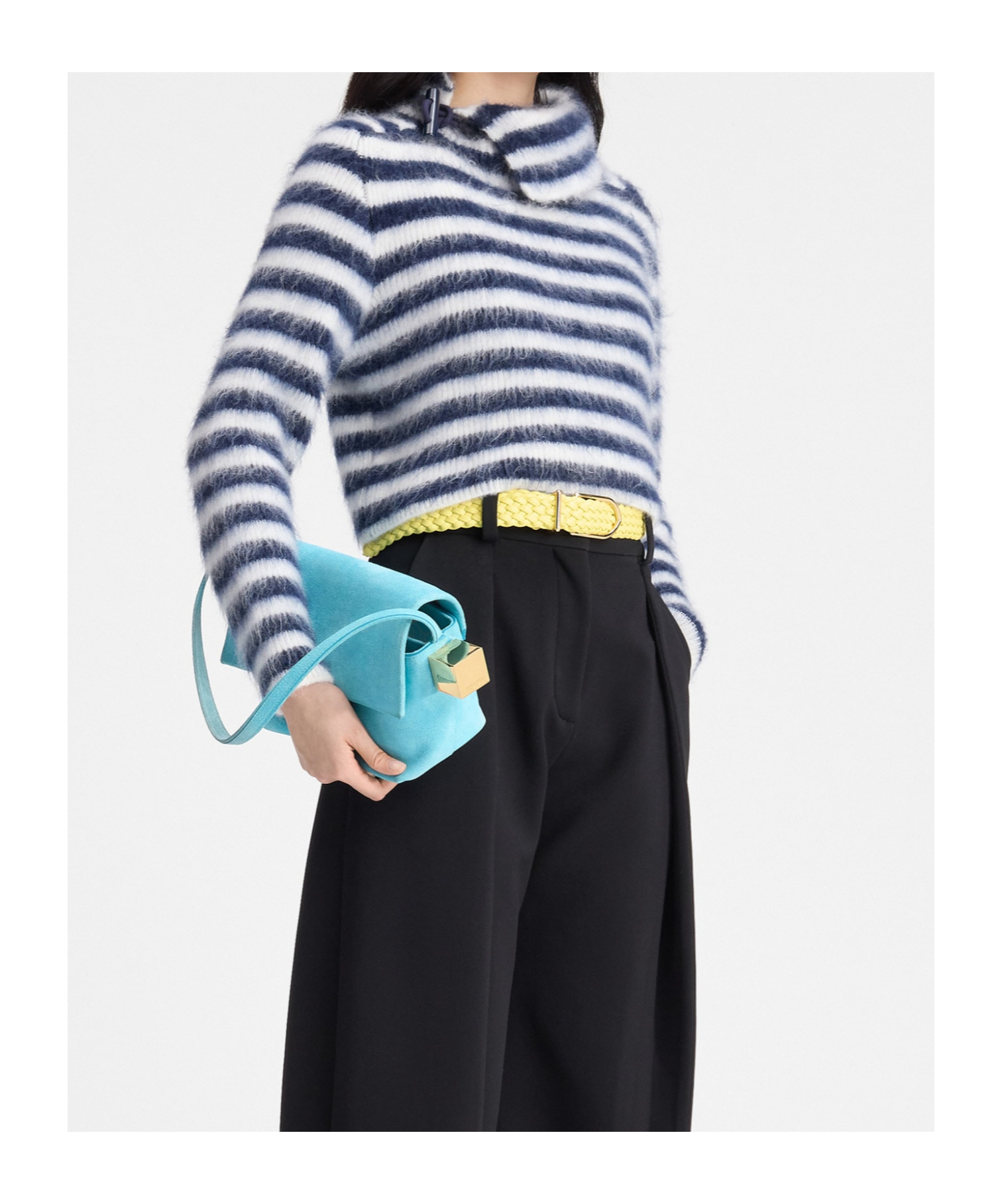 Jacquemus Marina Striped Wool-blend Sweater In Blue