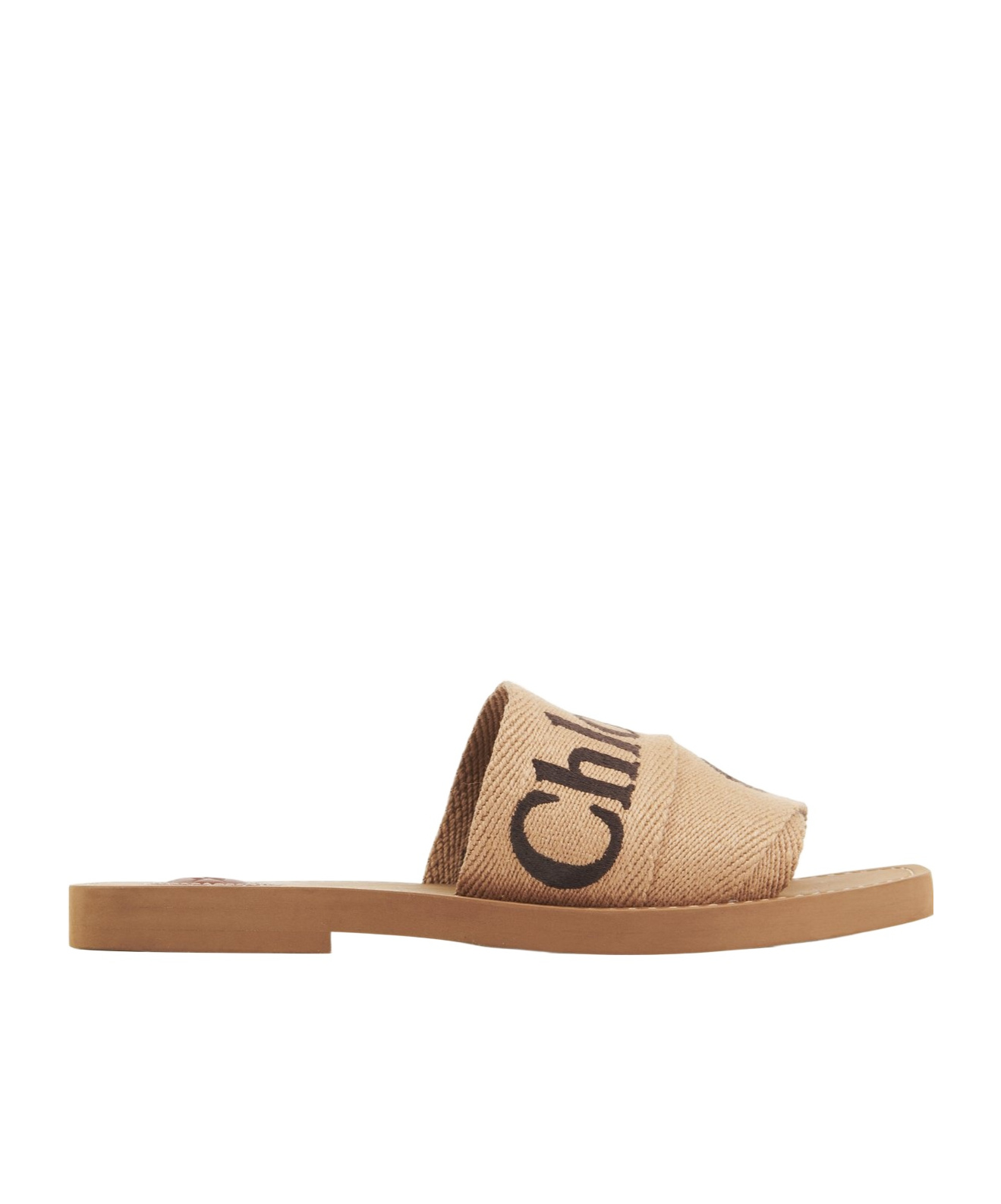 Chloé Tan Woody Sandals In Brown