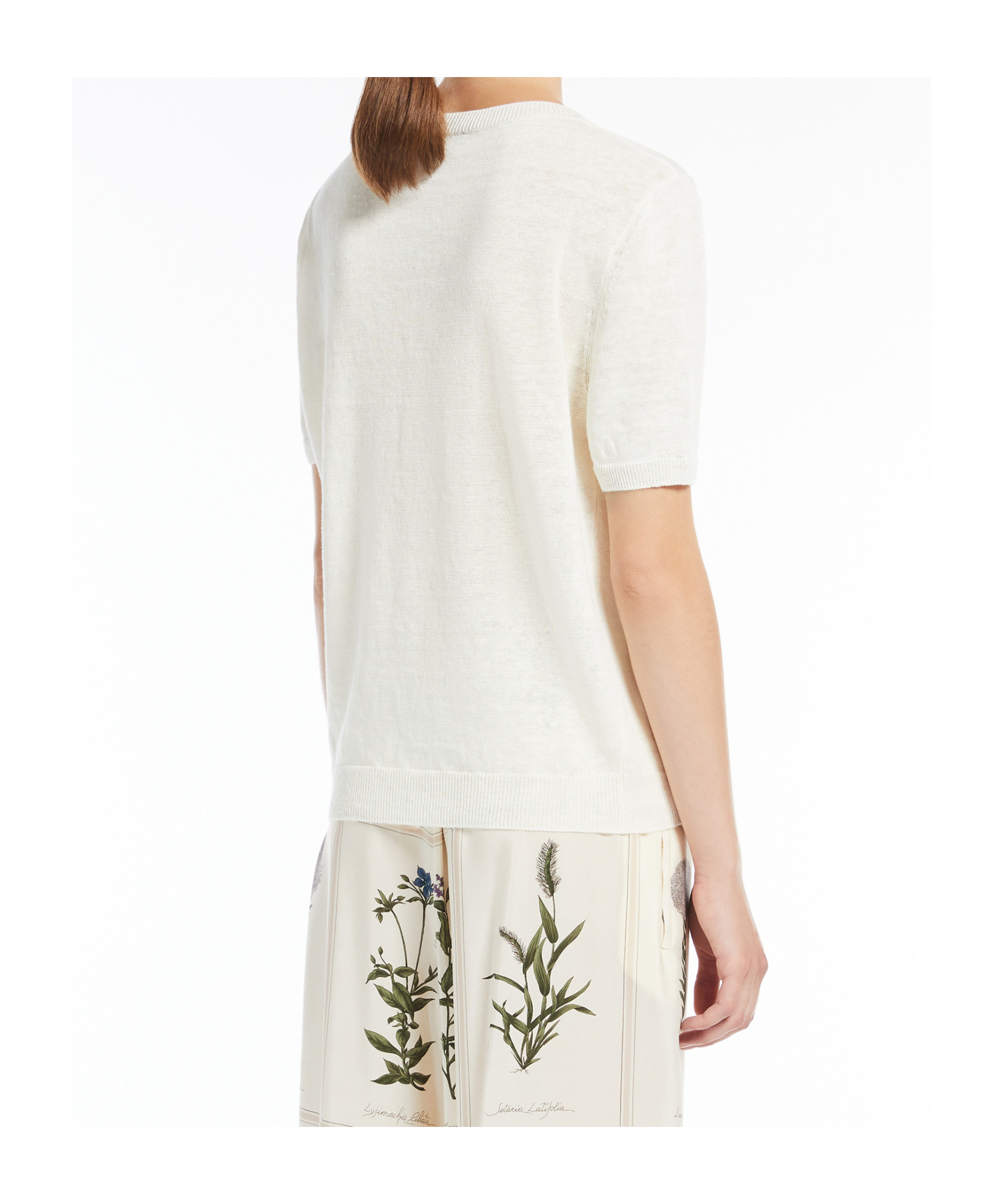 Weekend Max Mara Item O-neck Short-sleeved T-shirt In White
