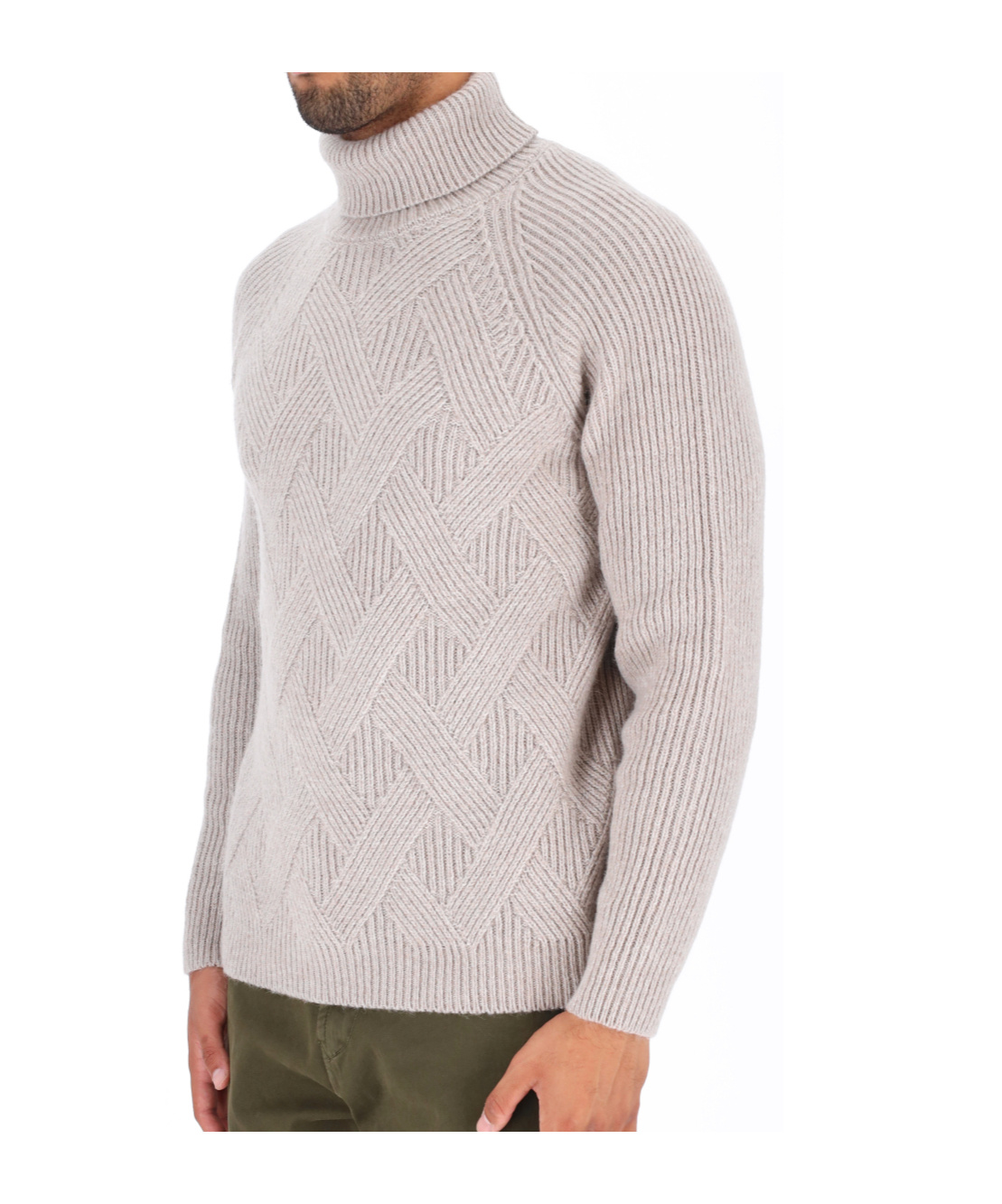 Peserico Turtleneck Long Sleeve Sweater In Gray
