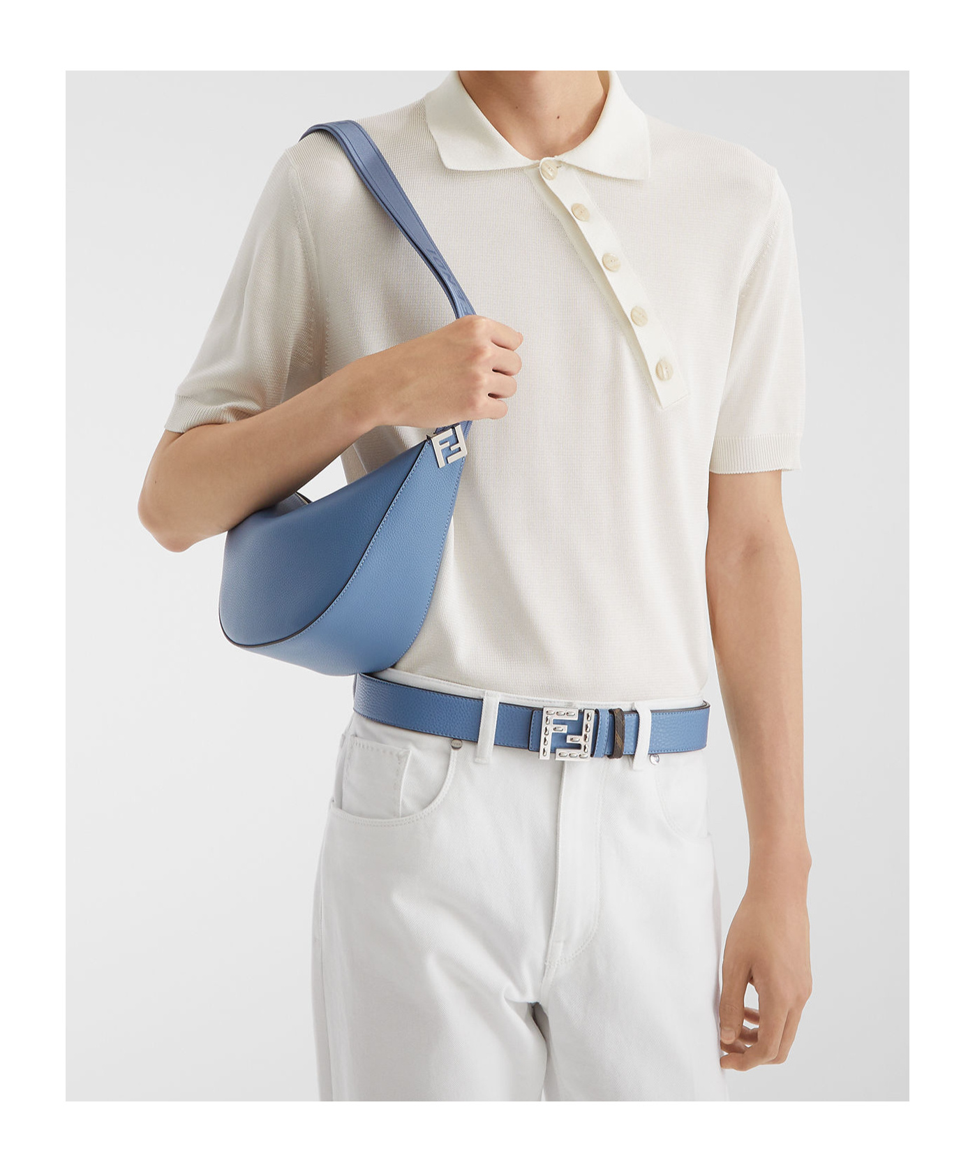 Shop Fendi Blue Leather Bag