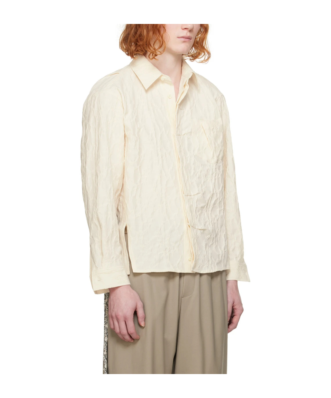 Ader Error Edis Long-sleeved Shirt In White
