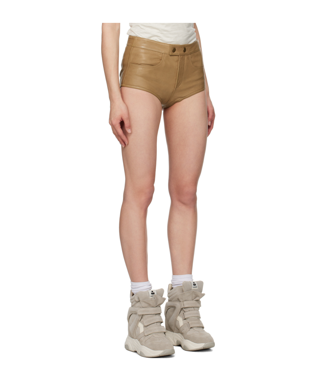 Isabel Marant Leslie Shorts In Brown