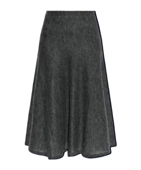 Alaïa Mohair And Wool-blend Midi Skirt In Gray