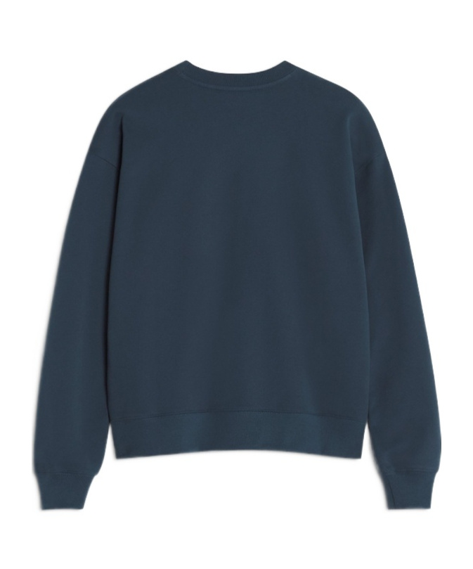 Maison Kitsuné Graphic Print Crew Neck Cotton Sweatshirt In Blue