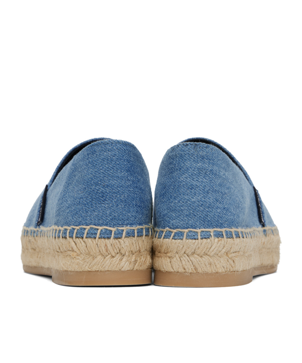 Palm Angels Woman Espadrilles Blue Size 11 Textile Fibers In Blue