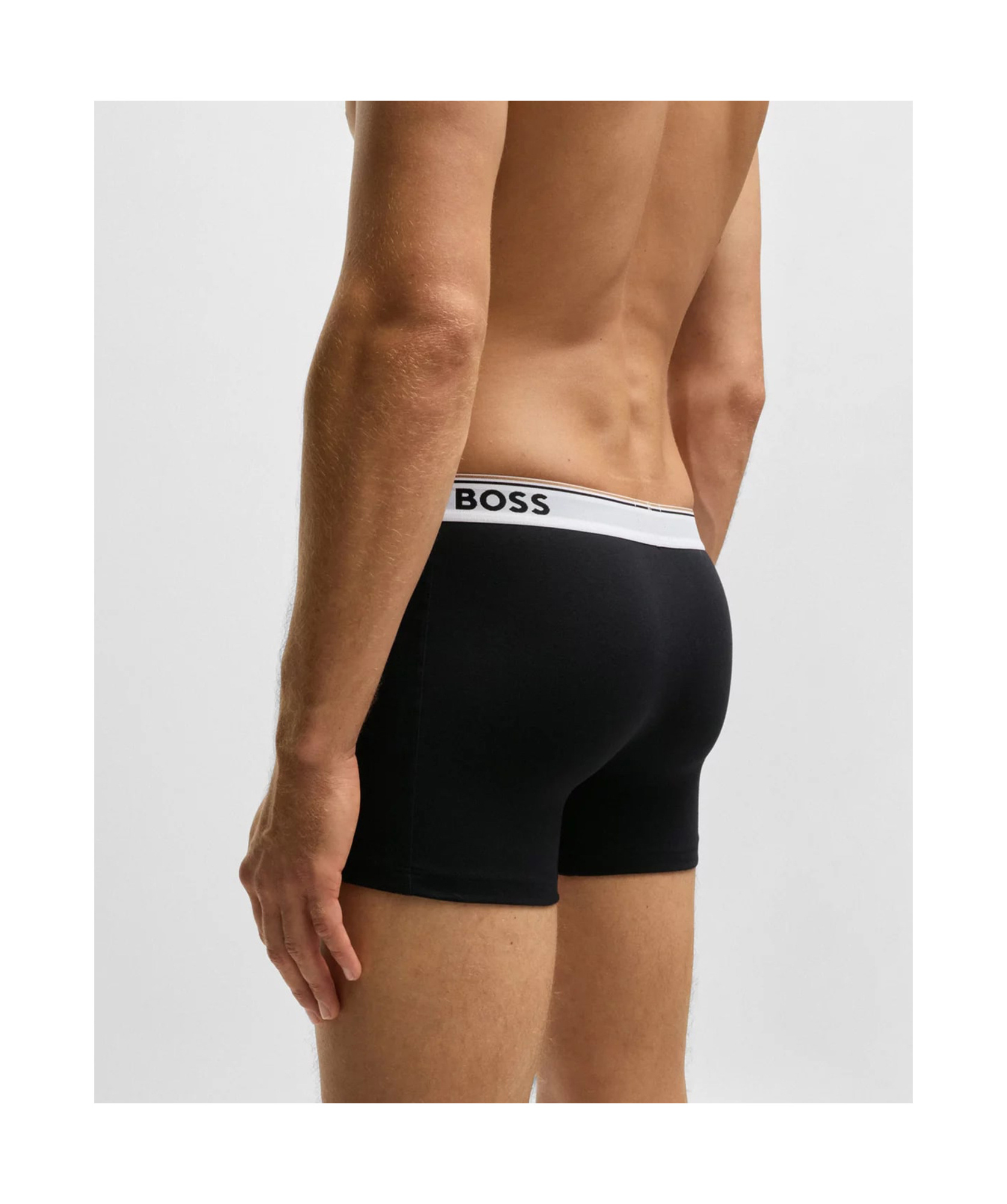 HUGO BOSS LOGO-WAISTBAND JERSEY BOXERS (PACK OF THREE)