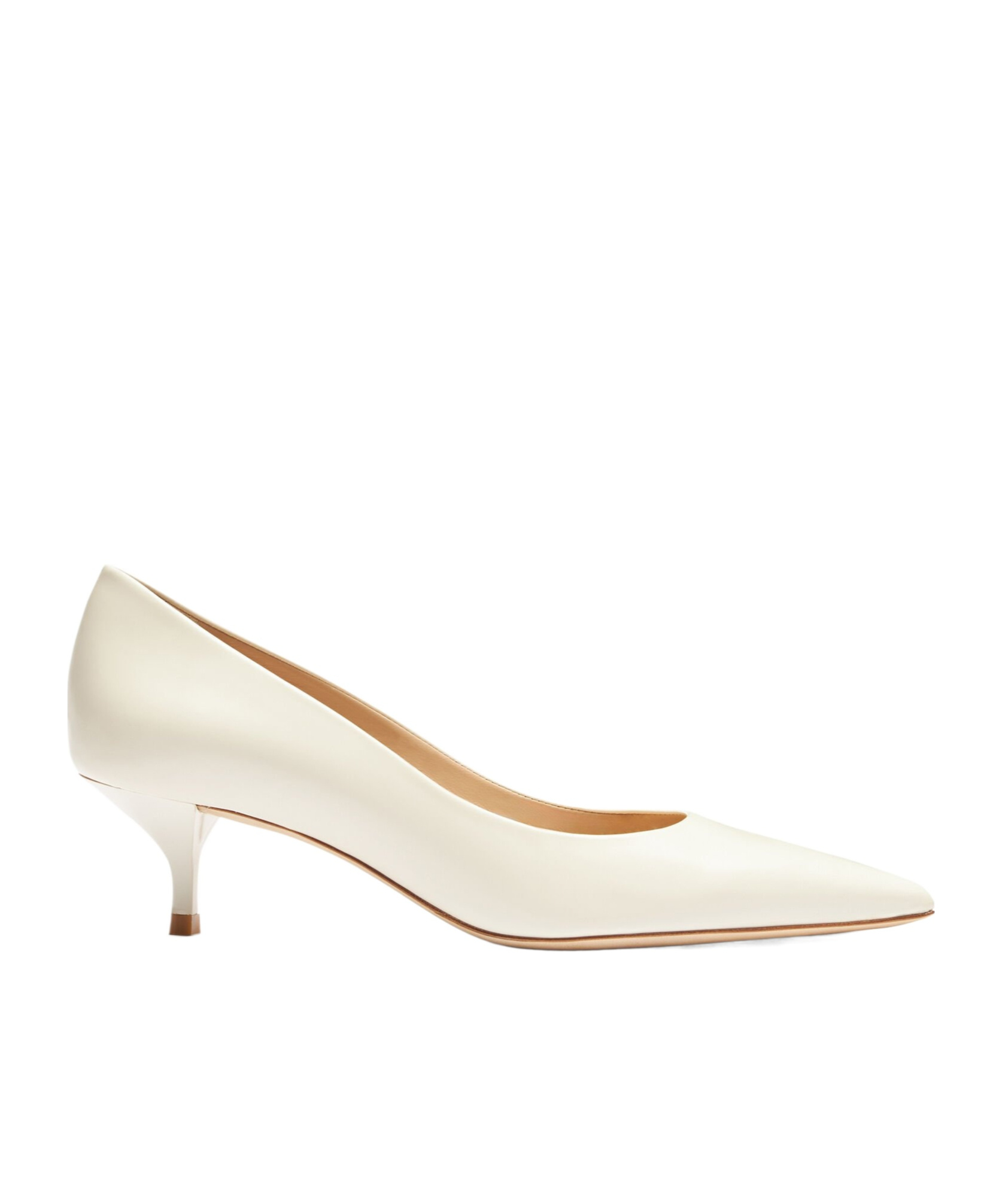 Stuart Weitzman Pointed High Heels In White