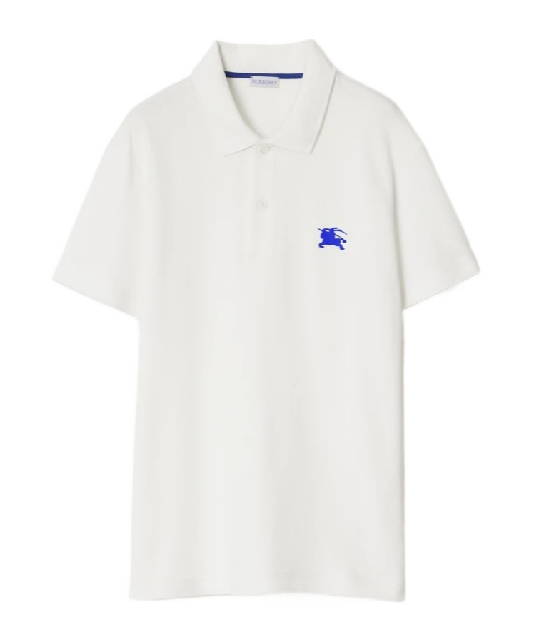 Burberry Polo Shirt With Ekd In White