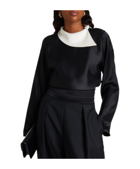 Rohe Satin Blouse In Black