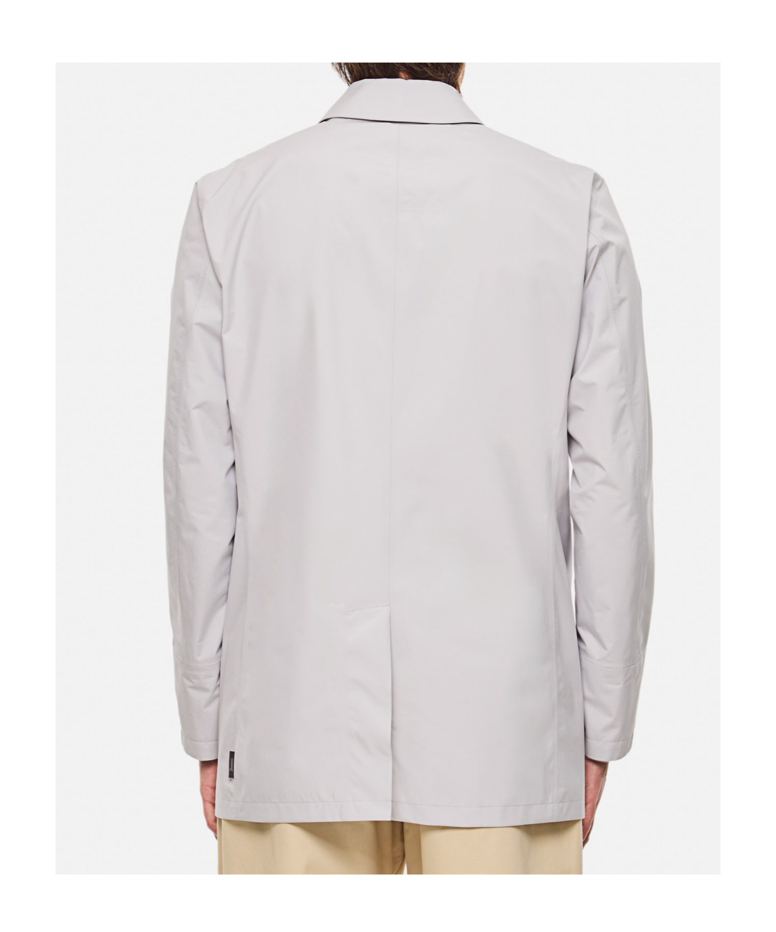 Herno Long Sleeved Button-up Jacket In White