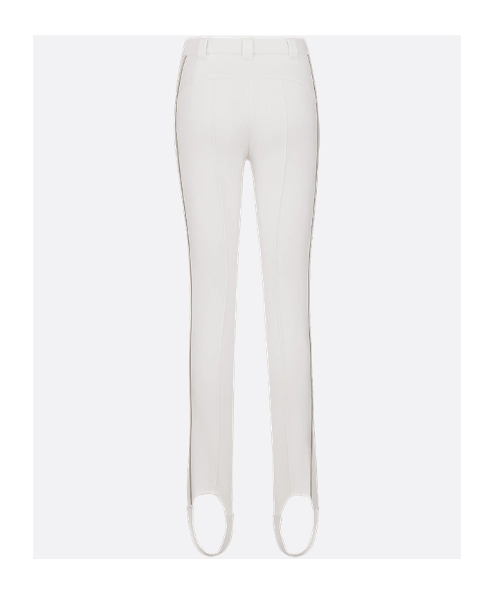 Dior Belt Loop Tight Ski Pants In White