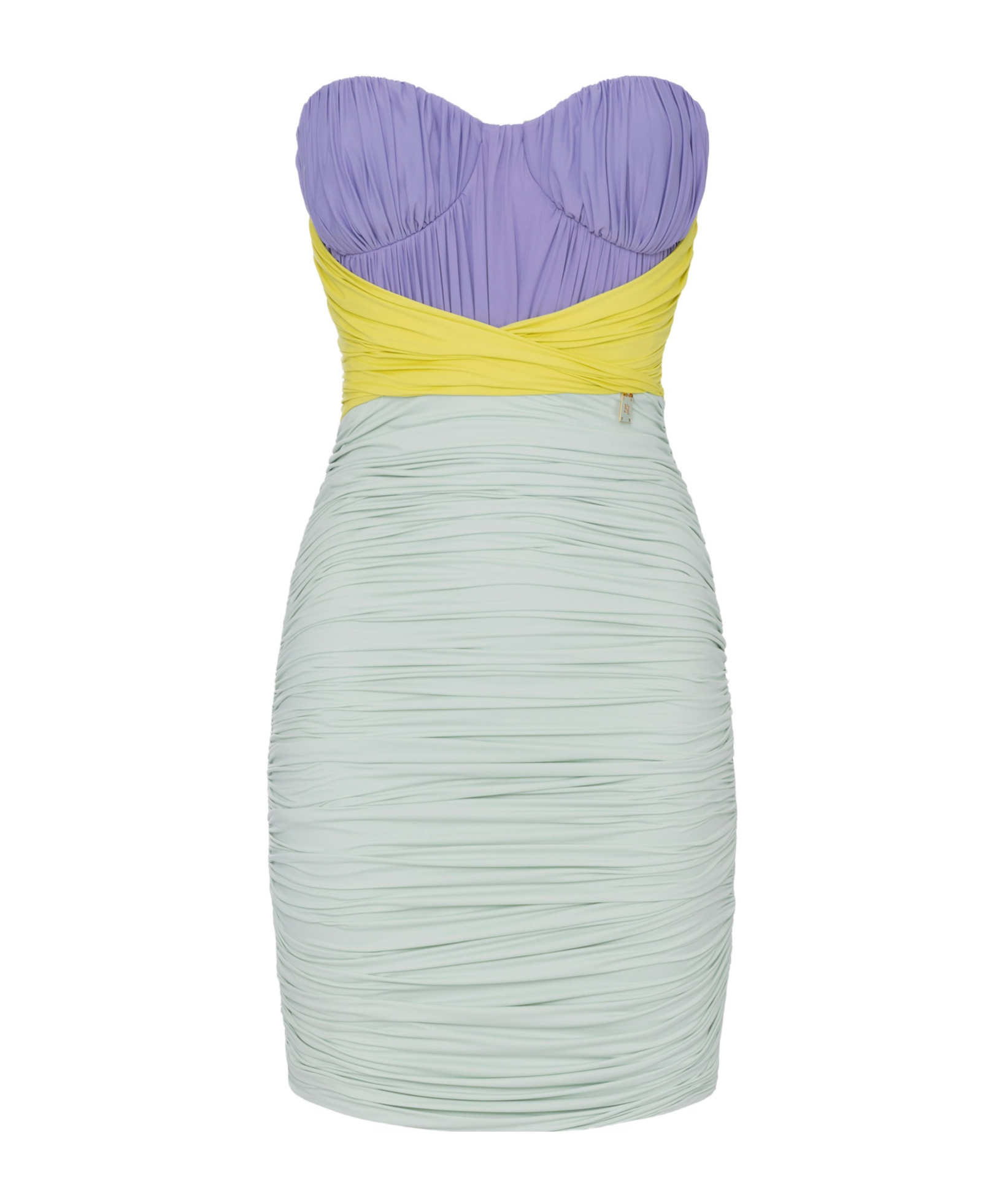 Elisabetta Franchi Draped Jersey Mini Dress In White