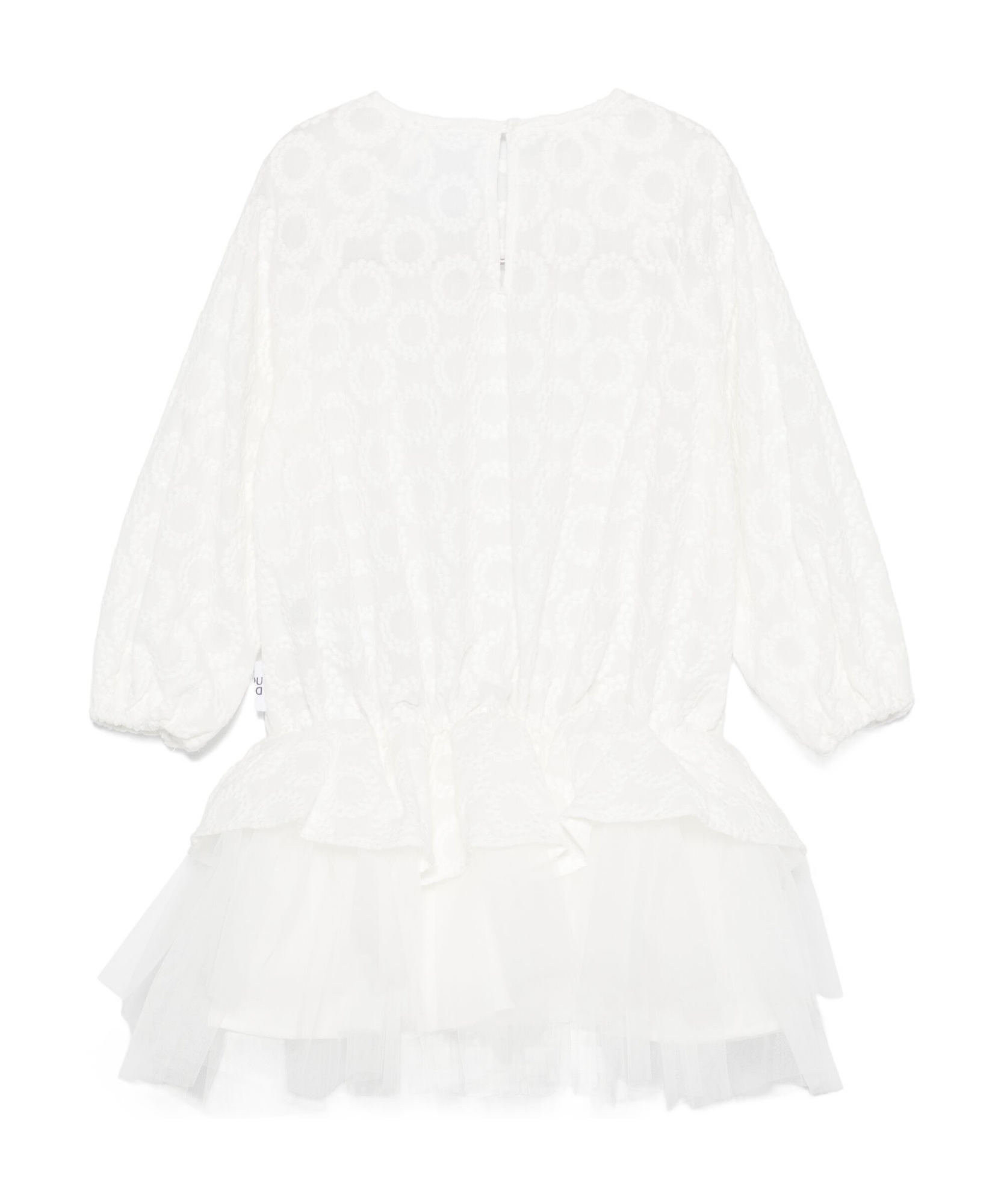 Shop Douuod Geometric-pattern Dress In White