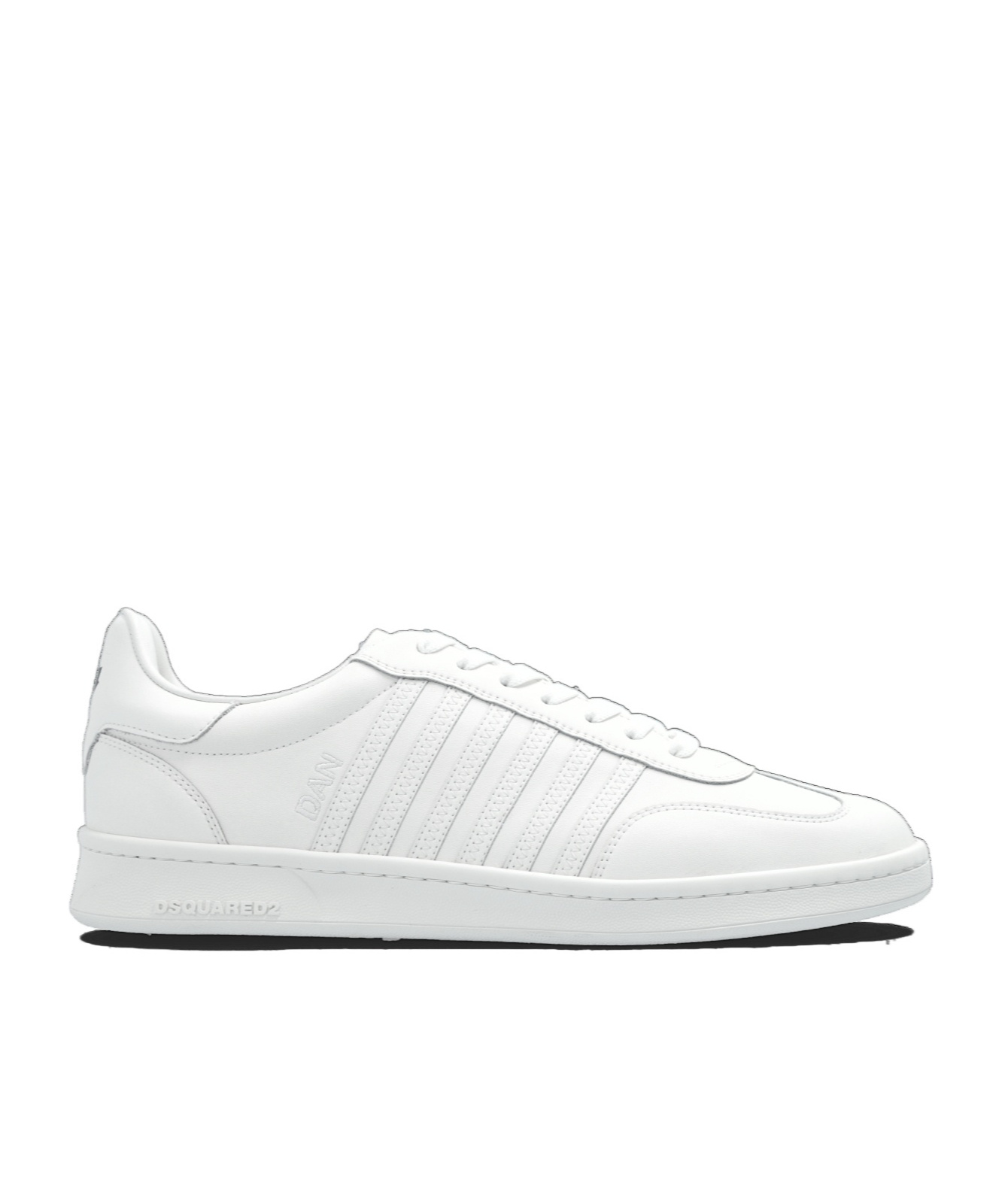 Dsquared2 Logo Printed Boxer Sneakers In White