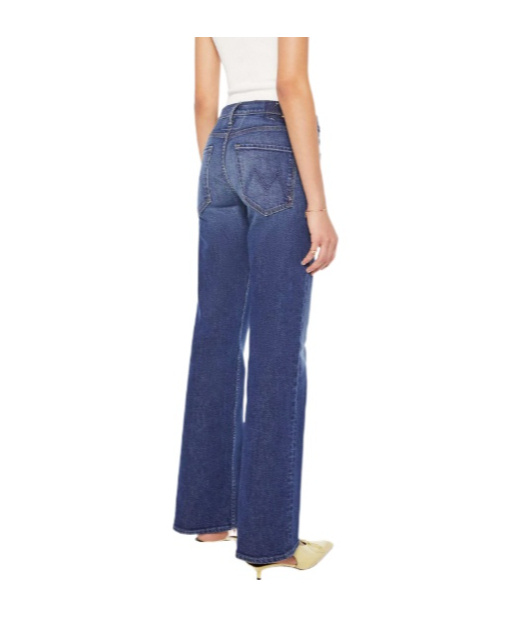 Mother The Bookie Sneak Bootcut Jeans In Blue