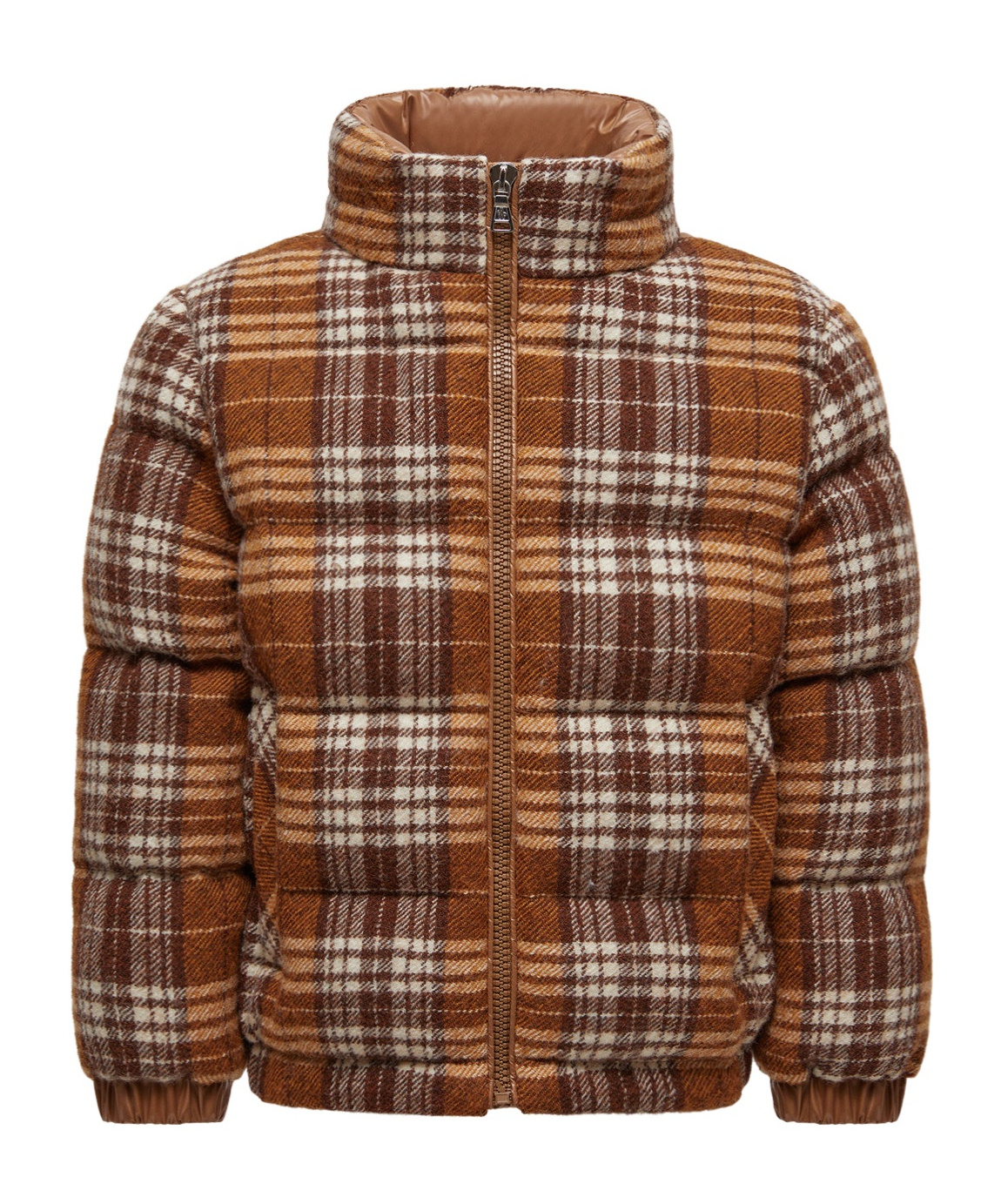 Moncler Vabi Wool Down Jacket In Brown
