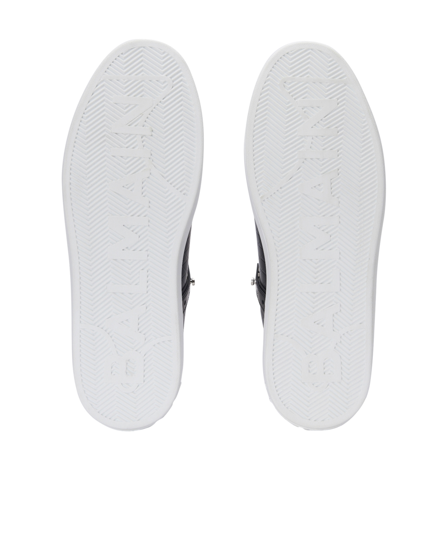 Balmain 'b-court B-buzz' Black Low Sneakers With Diamond Motif And Logo Patch On The Tongue In Black