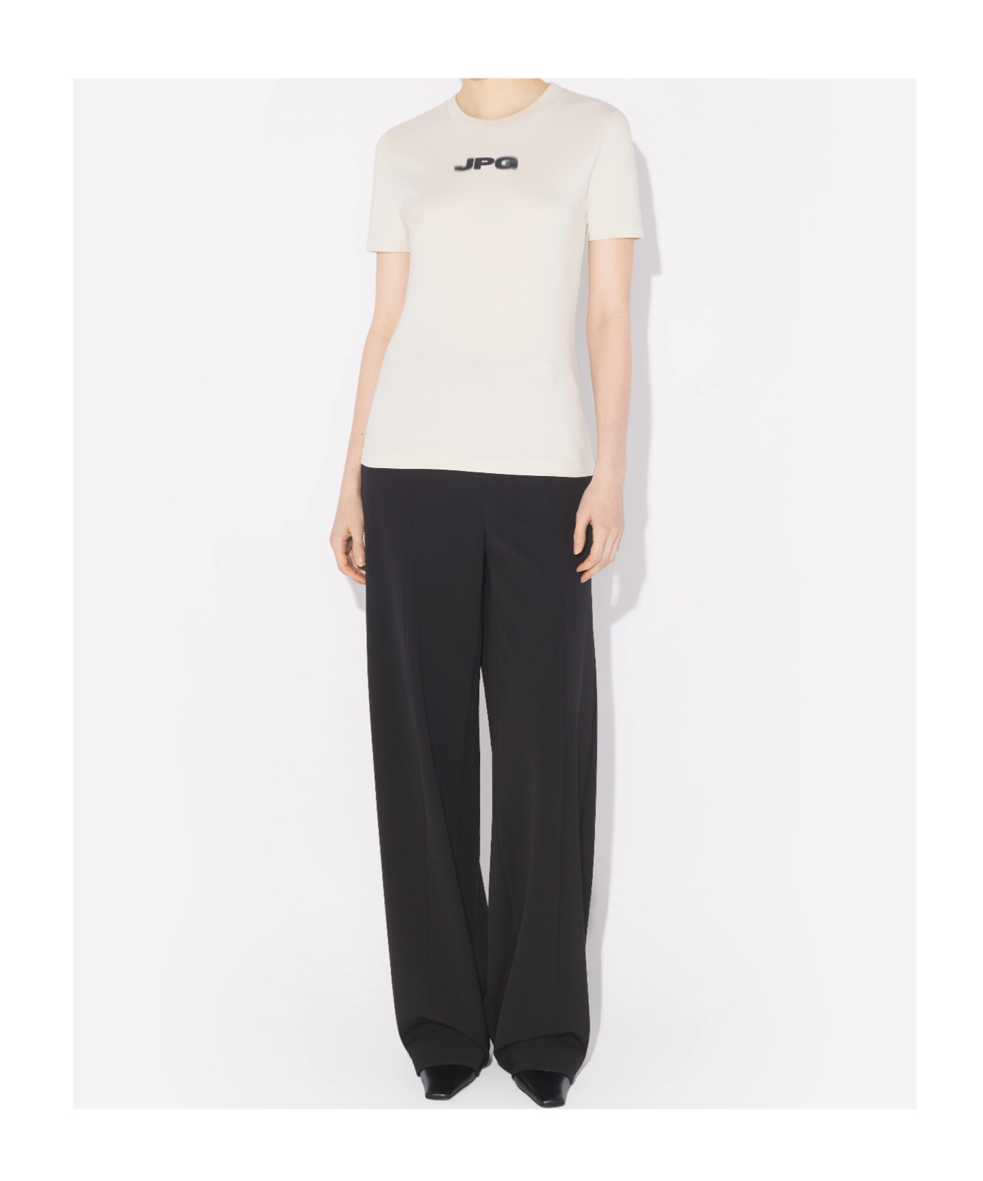 Jean Paul Gaultier The Ecru Jpg Baby Tee In Neutral