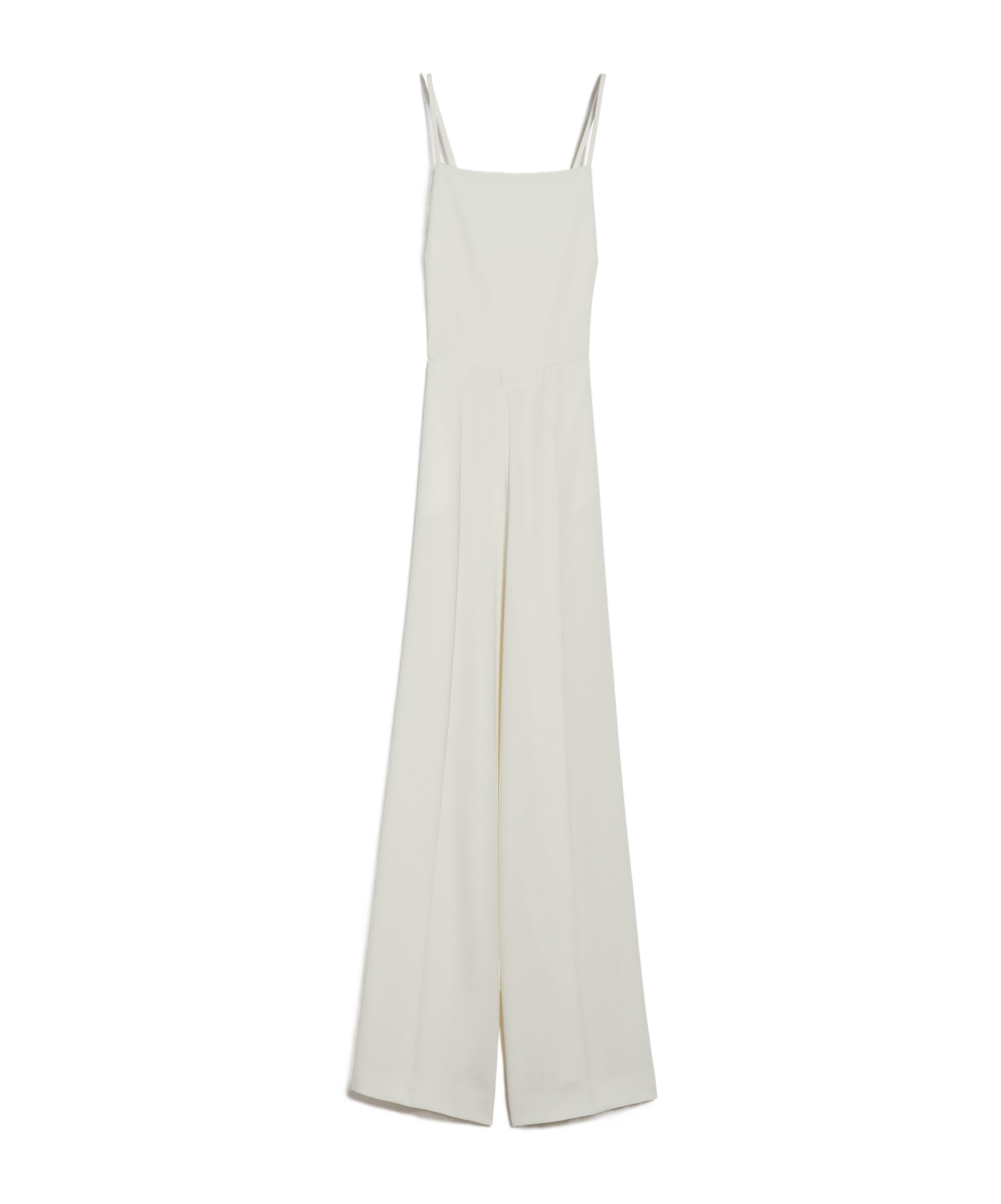 Max Mara Thin Shoulder Strap Jumpsuit In White