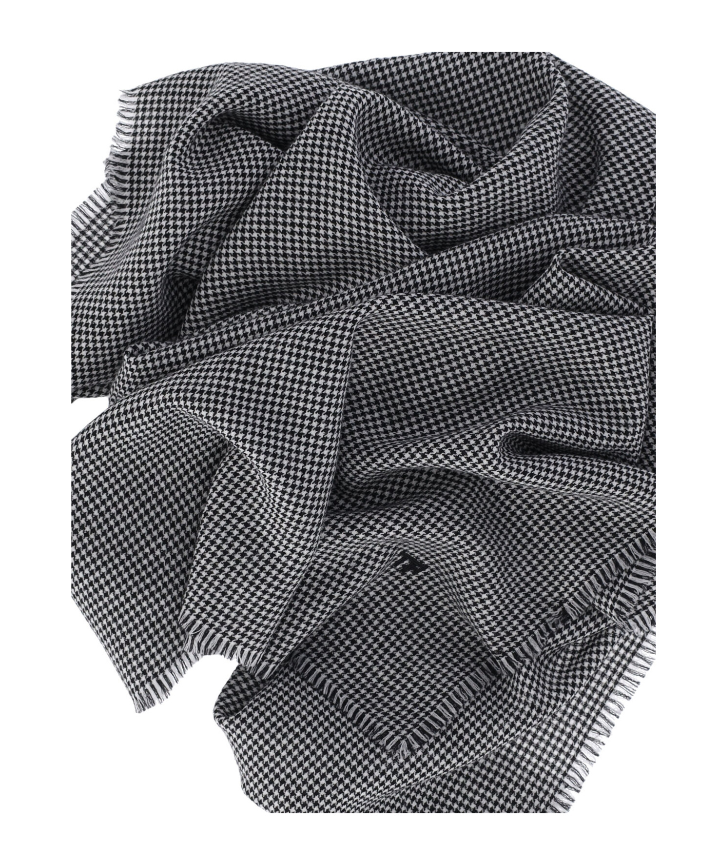 Tom Ford Foulard Pied De Poule In Lana In Gray