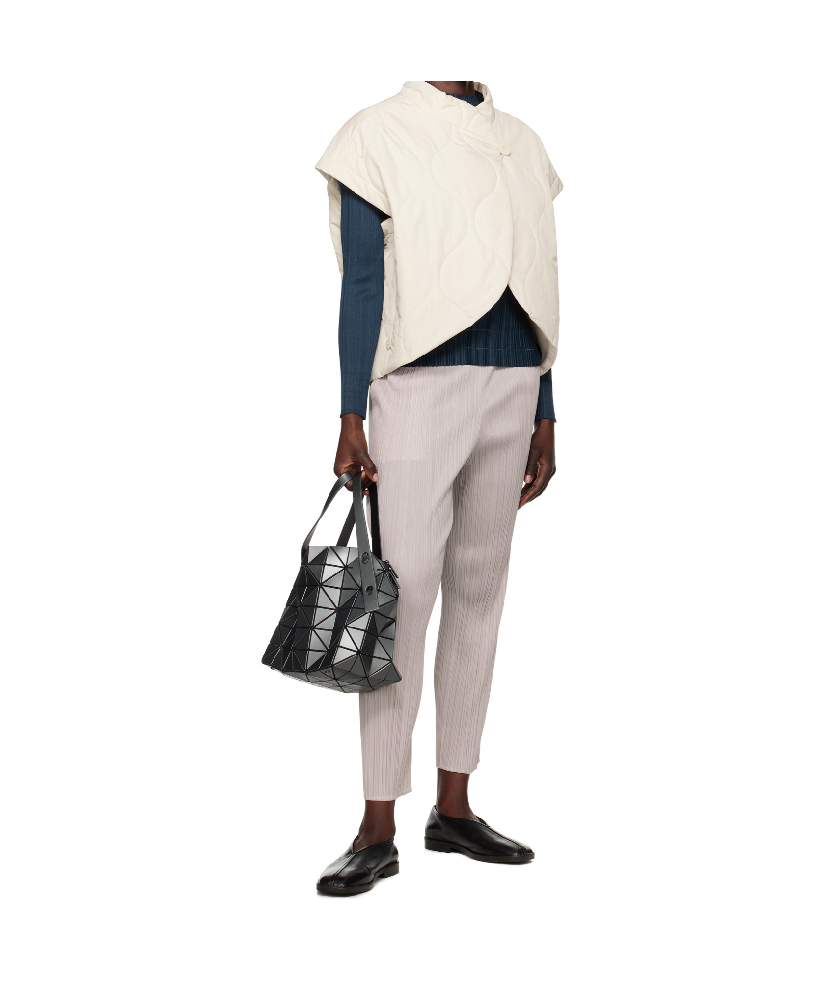 Issey Miyake Elastic Waist Casual Pants In Nude