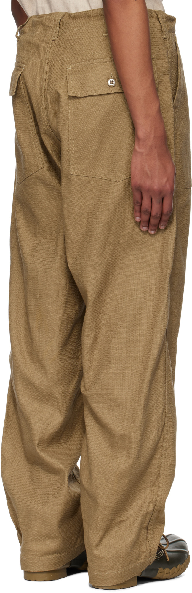 Engineered Garments Casual Pants With Belt Loops In Camel