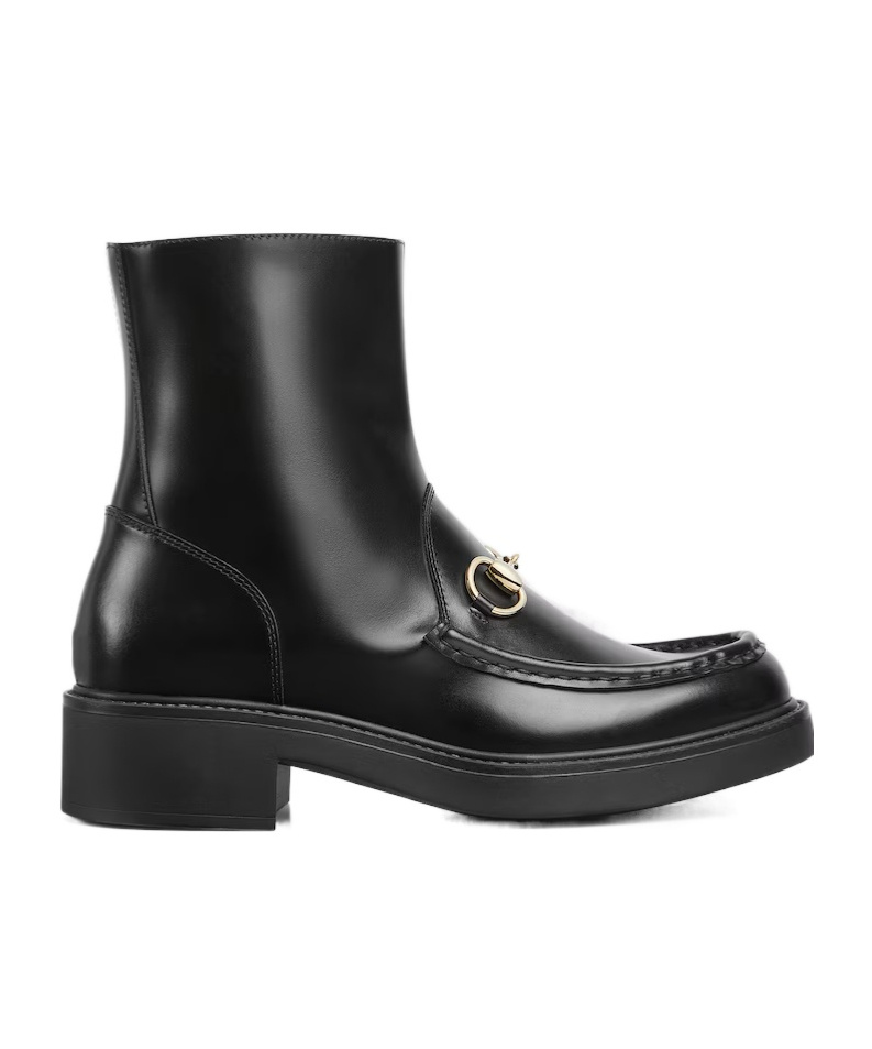 Shop Gucci Women's Horsebit Boot In Black