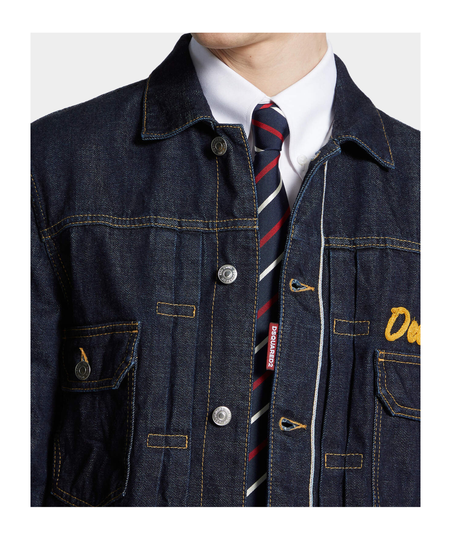 Dsquared2 Rebel Denim Jacket In Blue