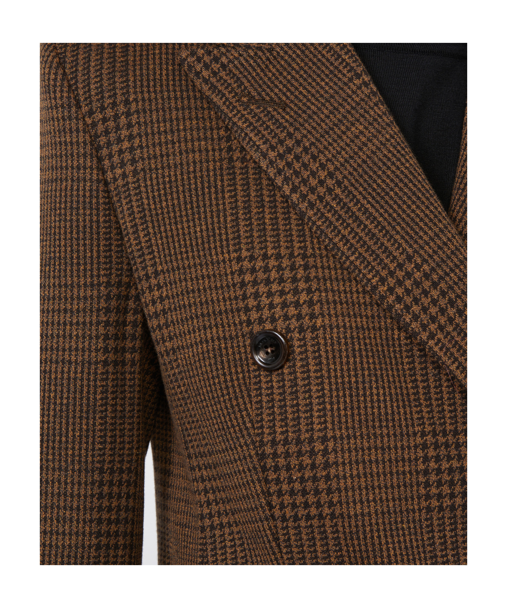 Max Mara Zulma Houndstooth Check Double Breasted Jacket In Black