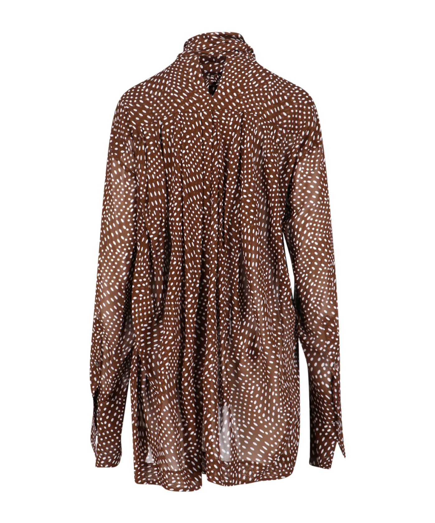 Dries Van Noten Dot Patterned Shirt In Burgundy