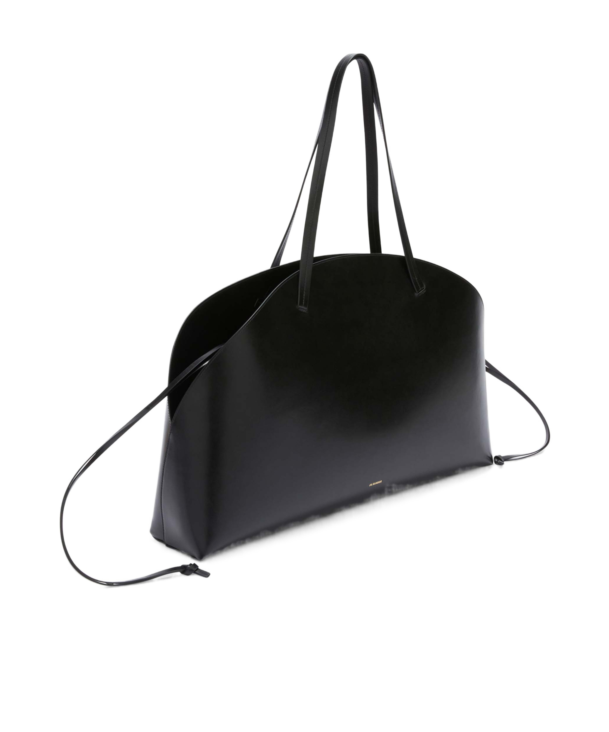 Jil Sander Curve Large Shoulder Bag In Black